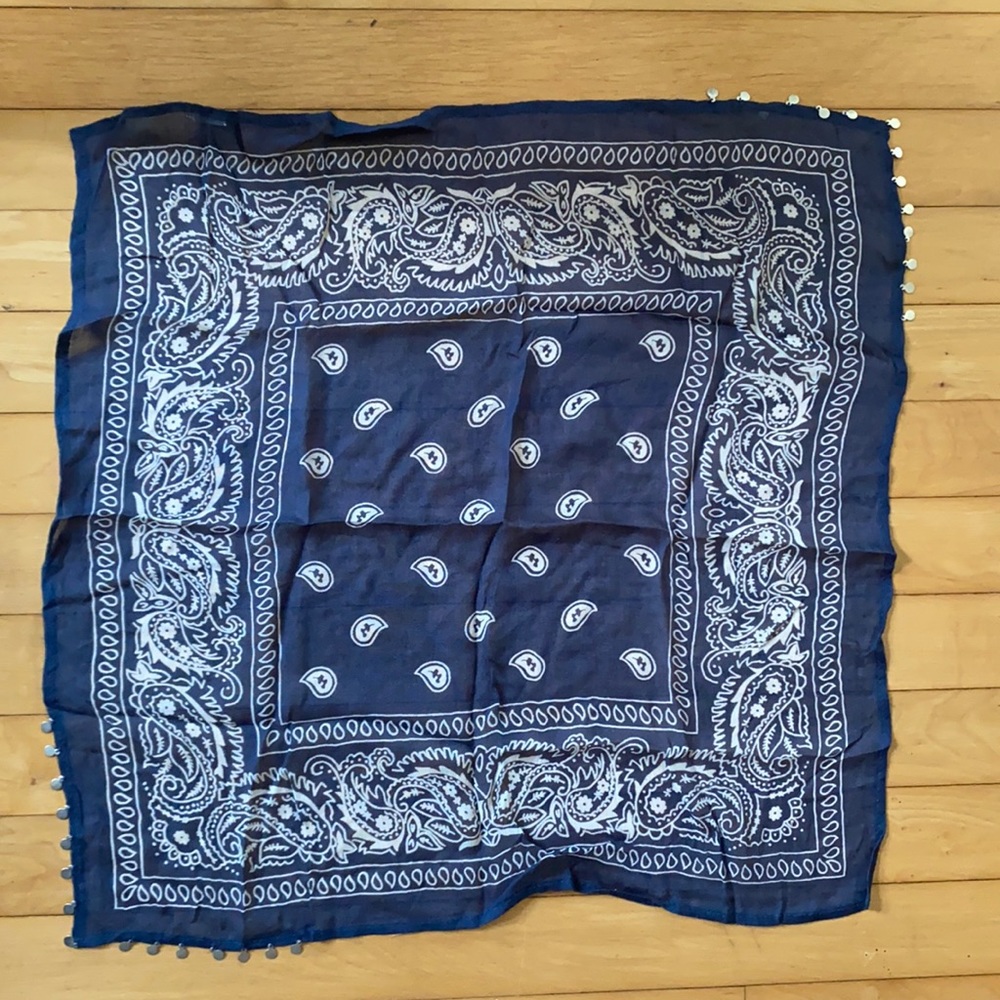20” dark denim print with coins